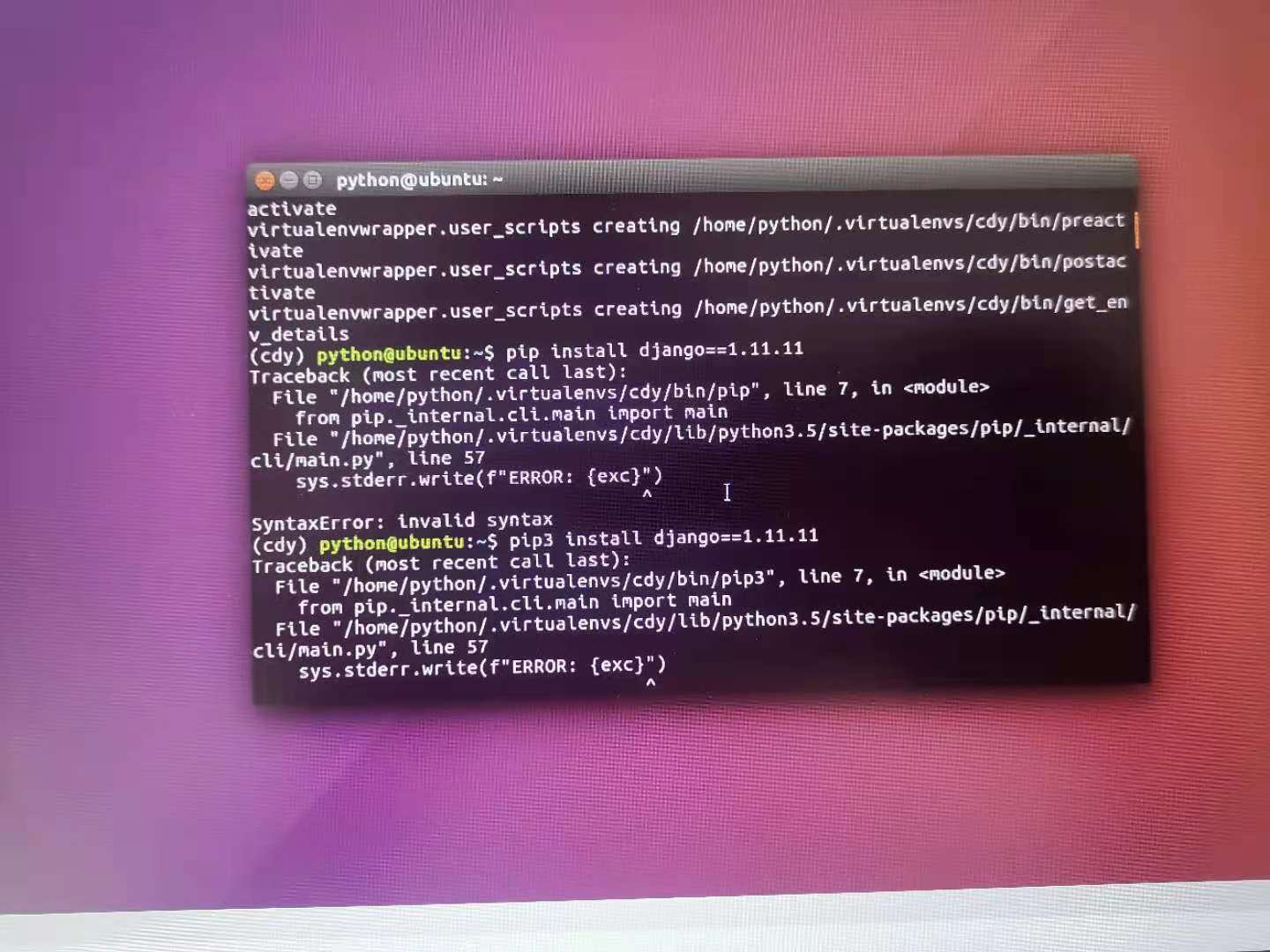 ubuntu虚拟环境下pip无法使用（pycharm3.5）_米粥৫的博客-CSDN博客
