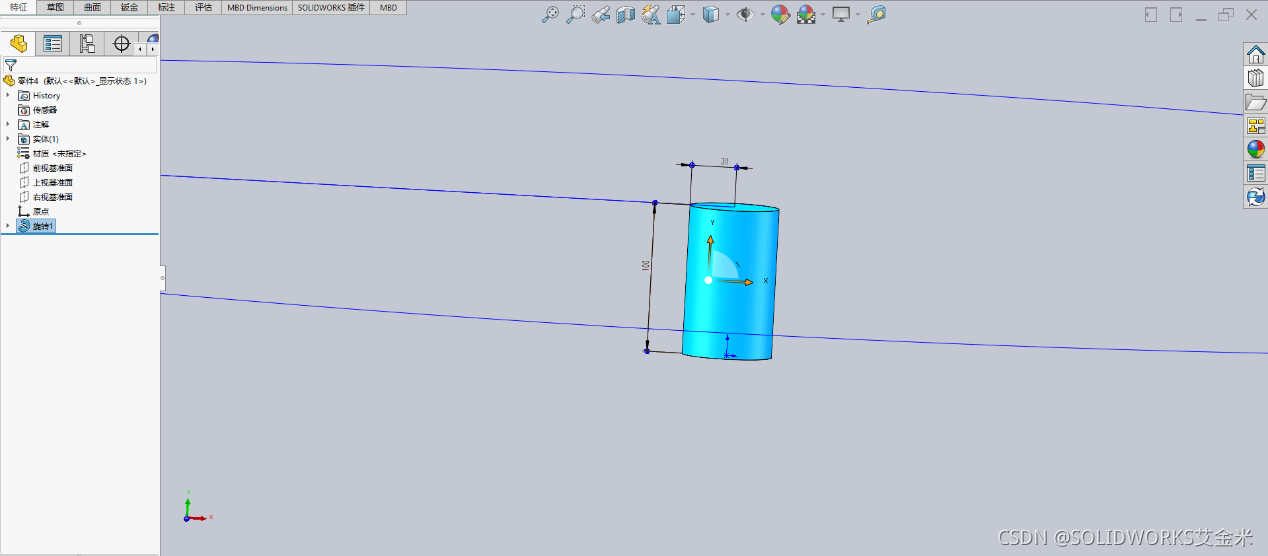 圆柱表面如何建立斜孔？SOLIDWORKS来帮您！