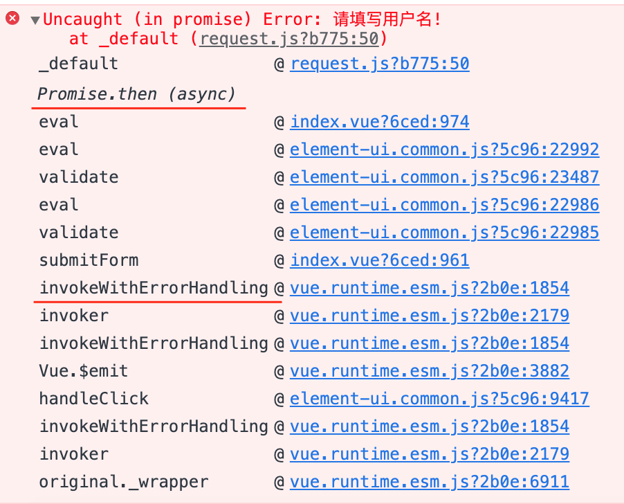 Web前端-Vue控制台报错：Uncaught (in Promise) TypeError:-CSDN博客