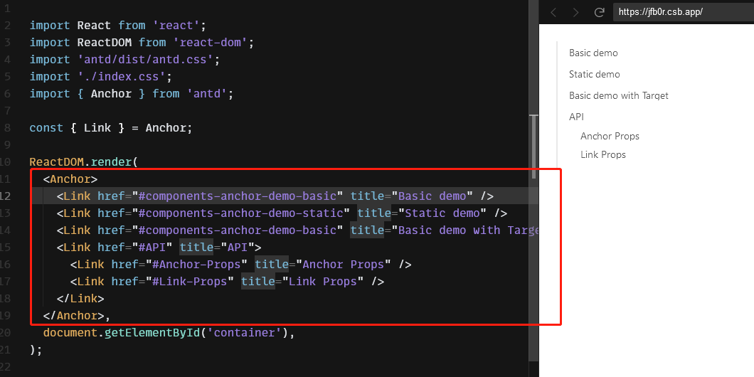 React开发（138）:ant design学习指南之anchor处理