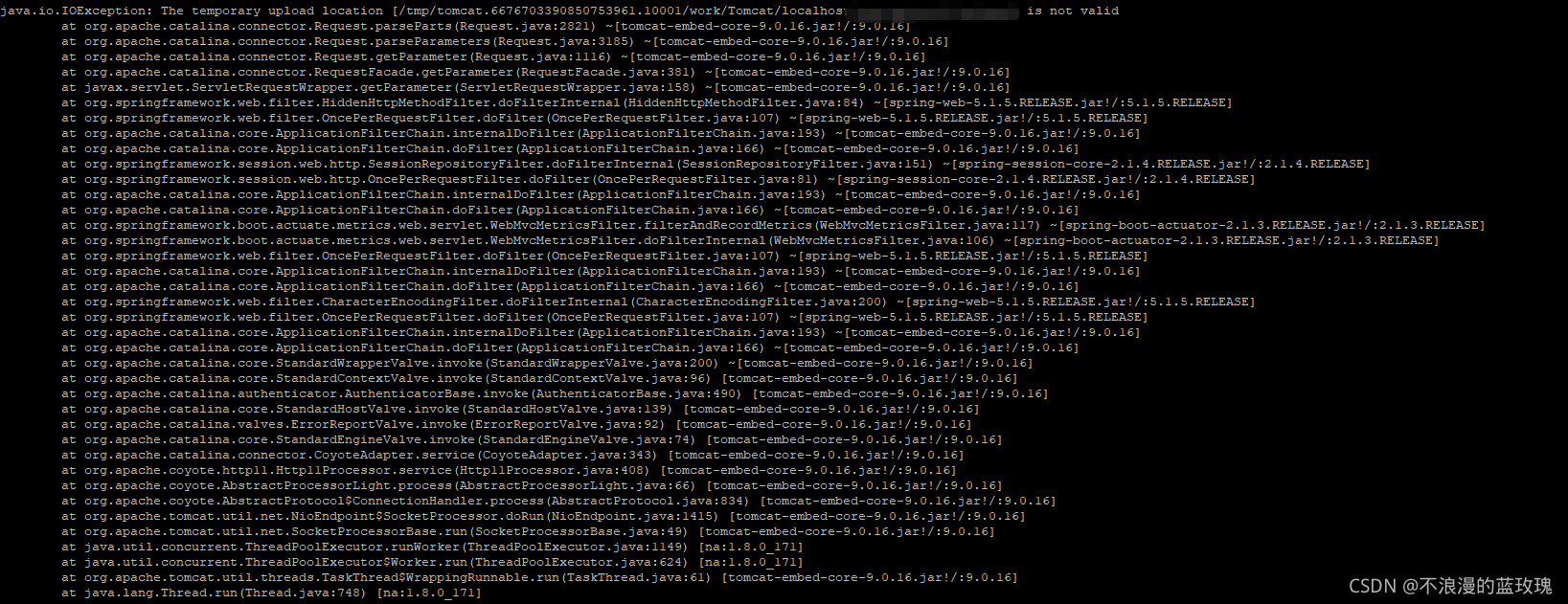 文件上传java.io.IOException: The temporary upload location [/tmp/tomcat.xx] is not valid