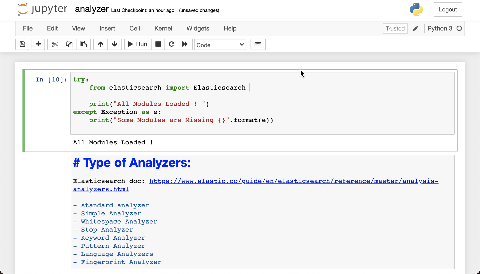 Elasticsearch：Analyzer 在 Python 中的运用_python es analyzerCSDN博客