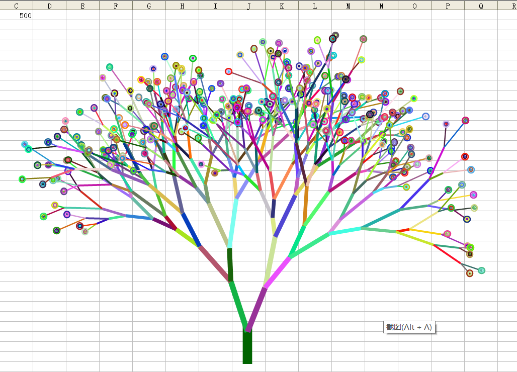 EXCEL（VBA）画树程序