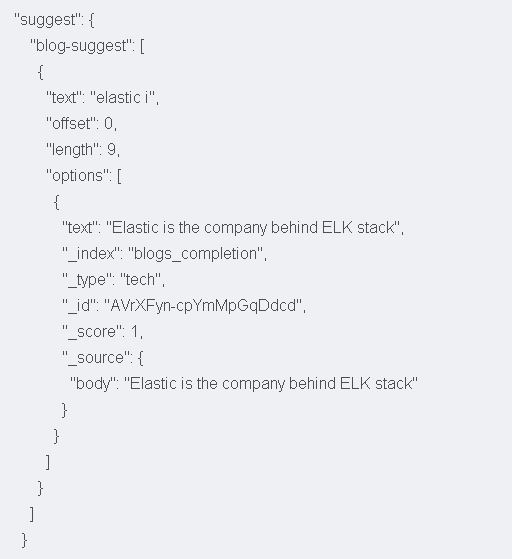 completion suggester elasticsearch analyzer
