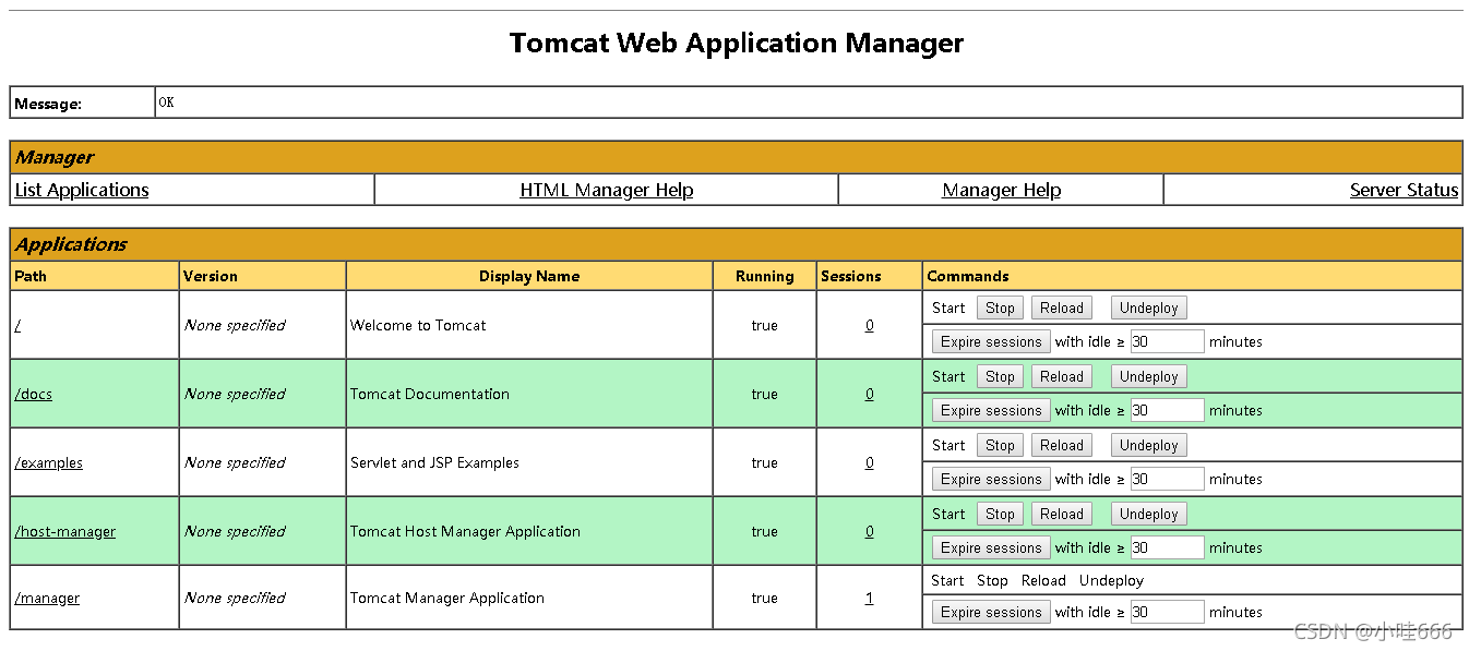 配置tomcat的web项目管理界面