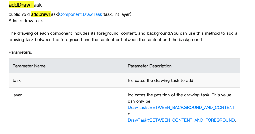 鸿蒙自定义view的实现方式是继承component,实现drawtask接口.