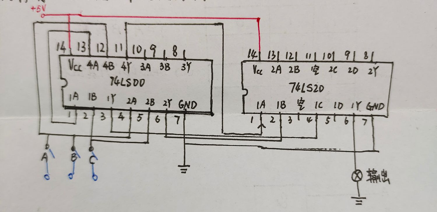 74ls20实验接线图图片