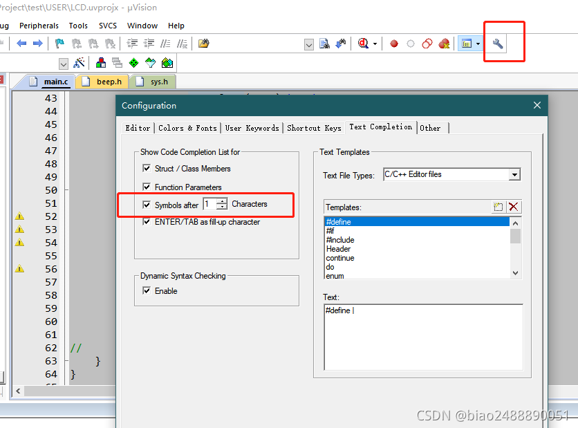 keil5MDK中代码提示设置_keil5提词器-CSDN博客