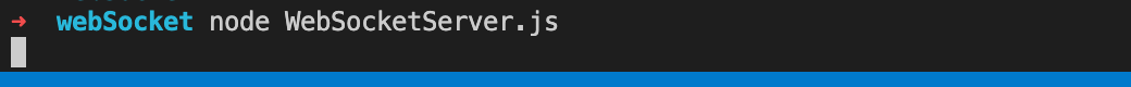 启动 node WebSocketServer.js