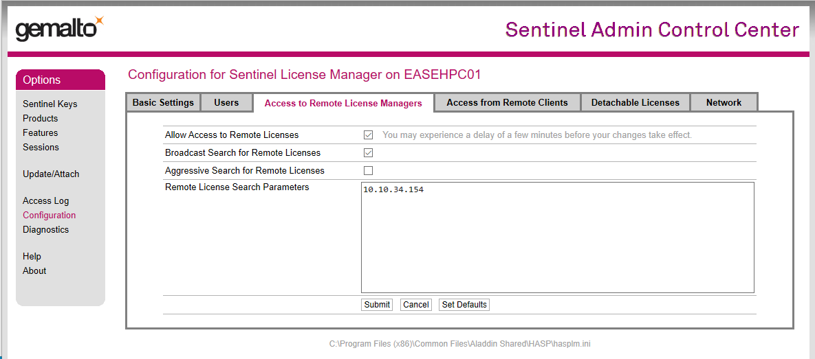HASP/Sentinel加密狗的服务器地址设置_localhost1947CSDN博客