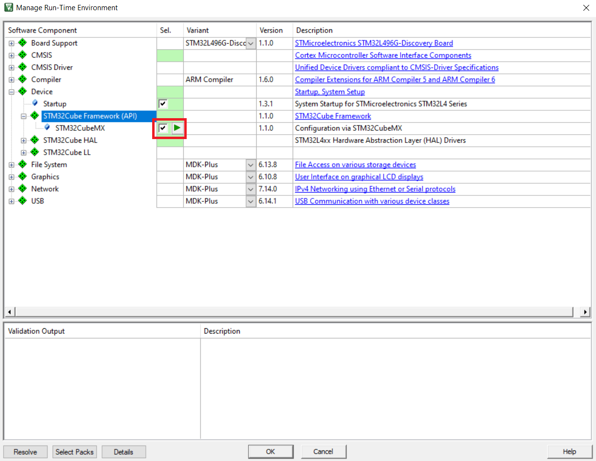 ARM KEIL: MDK5 Software Packs