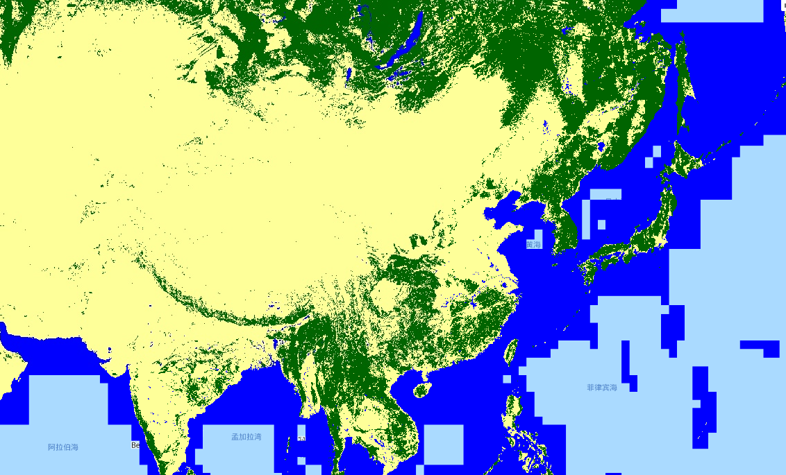 googleearthengine全球森林非森林地圖fnf數據集