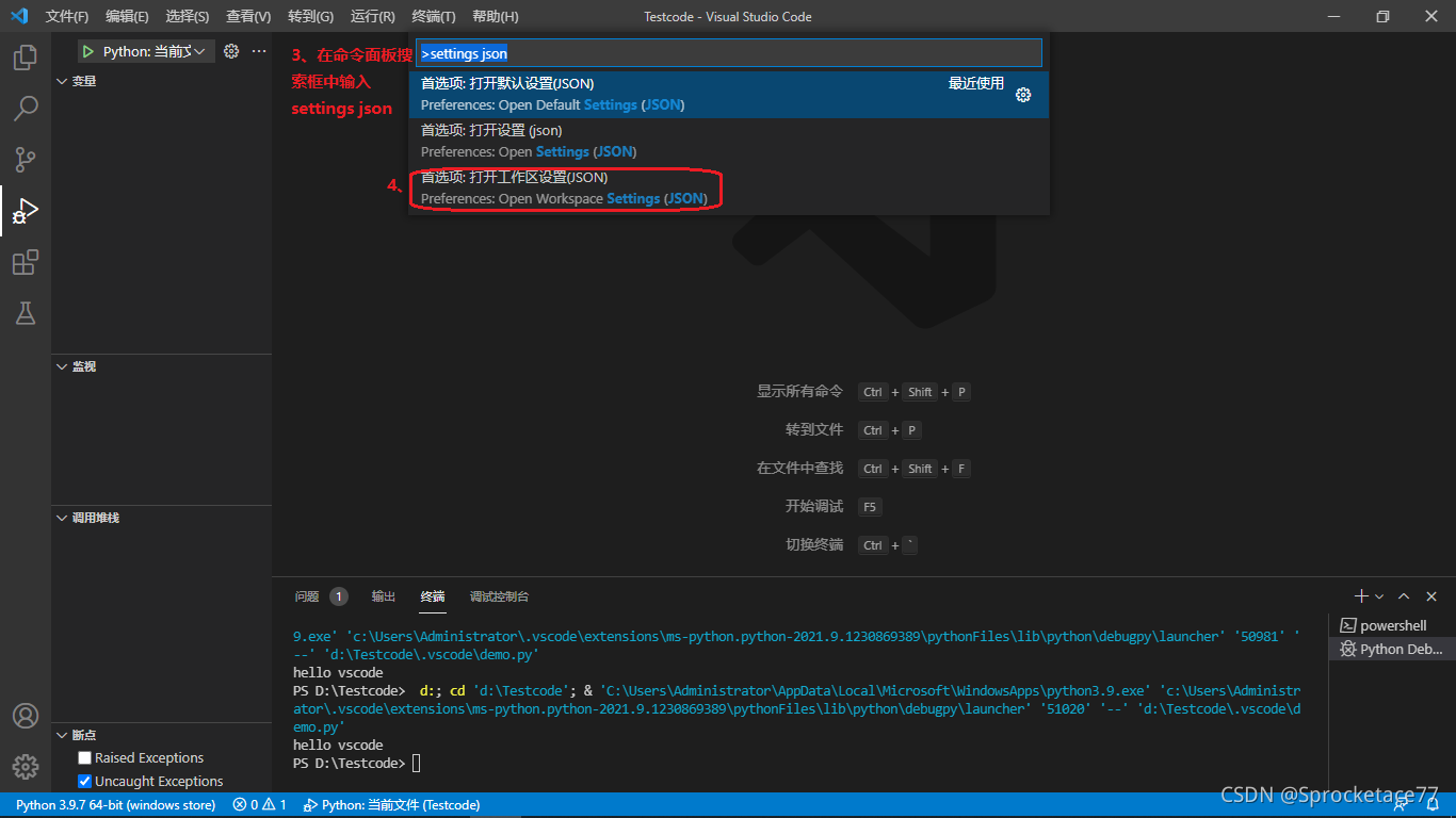 关于Visual Studio Code找不到工作区设置的问题_Sprocketace77的博客-CSDN博客