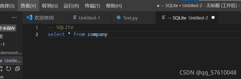 在VSCode中打开SQLite图表(python)_vscode打开db文件-CSDN博客