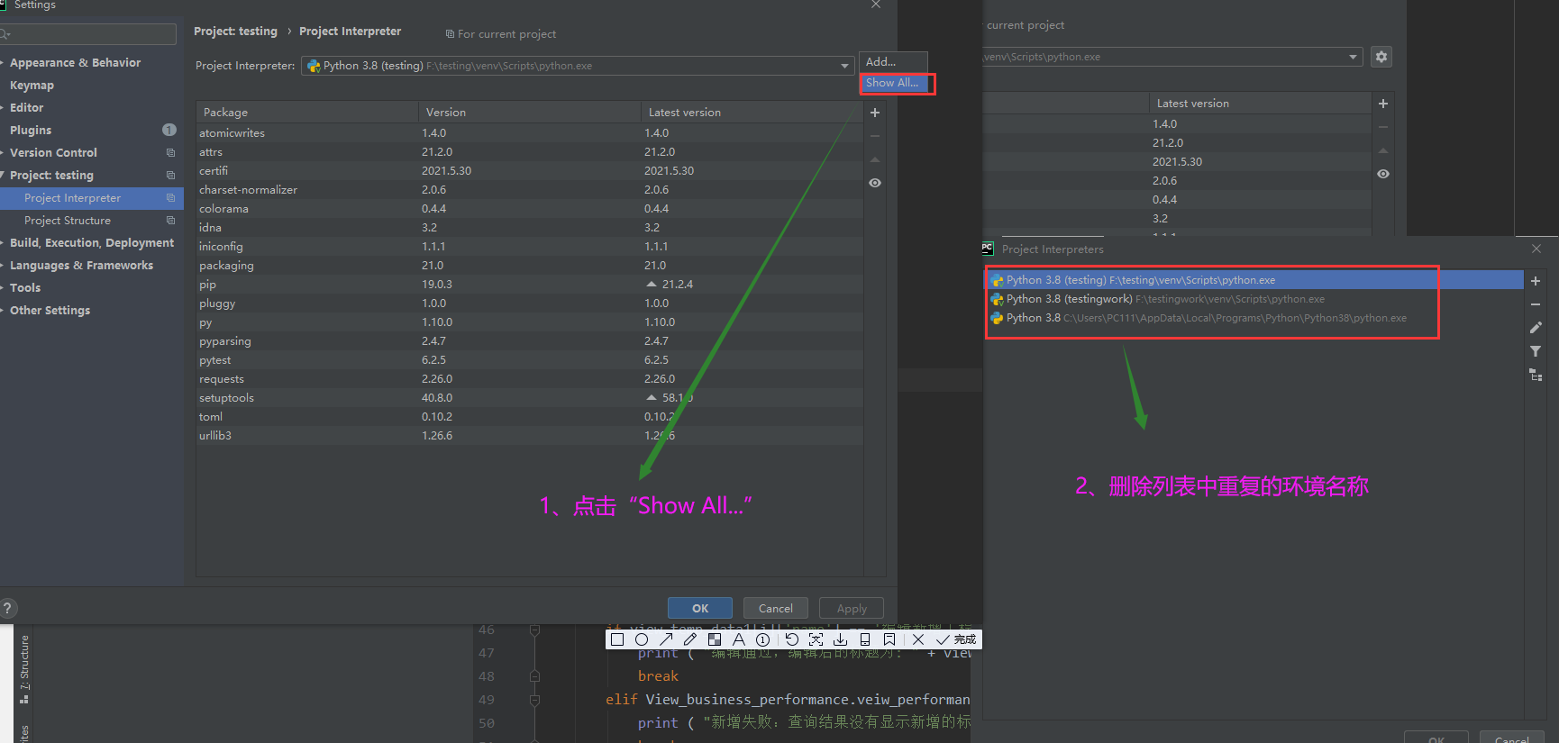 pycharm please specify a different sdk name