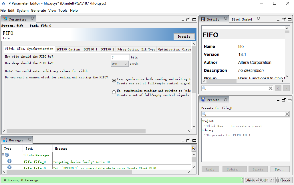 Quartus18.1 生成FIFO IP核过程详解_ip catalog在哪里CSDN博客