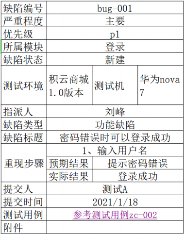 缺陷（BUG）报告