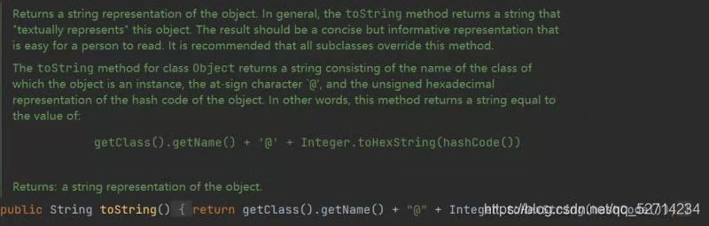 toString()