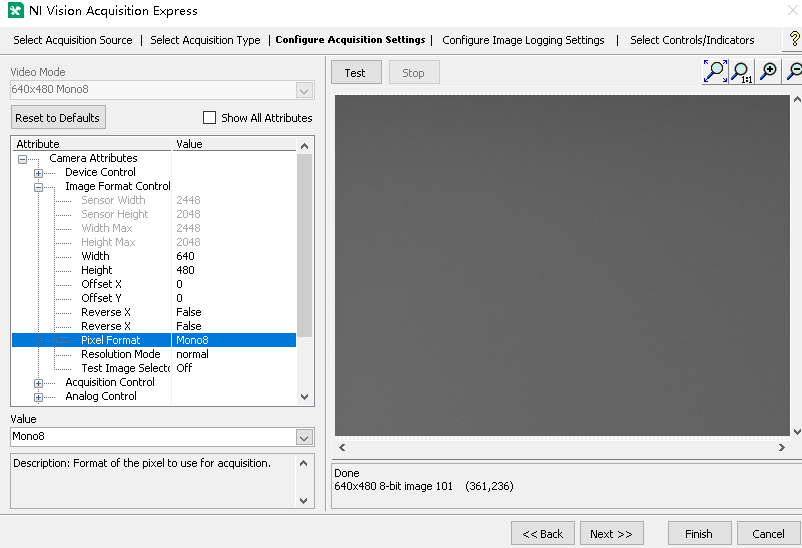 LabView_使用 Vision Acquisition 采集工业相机图像