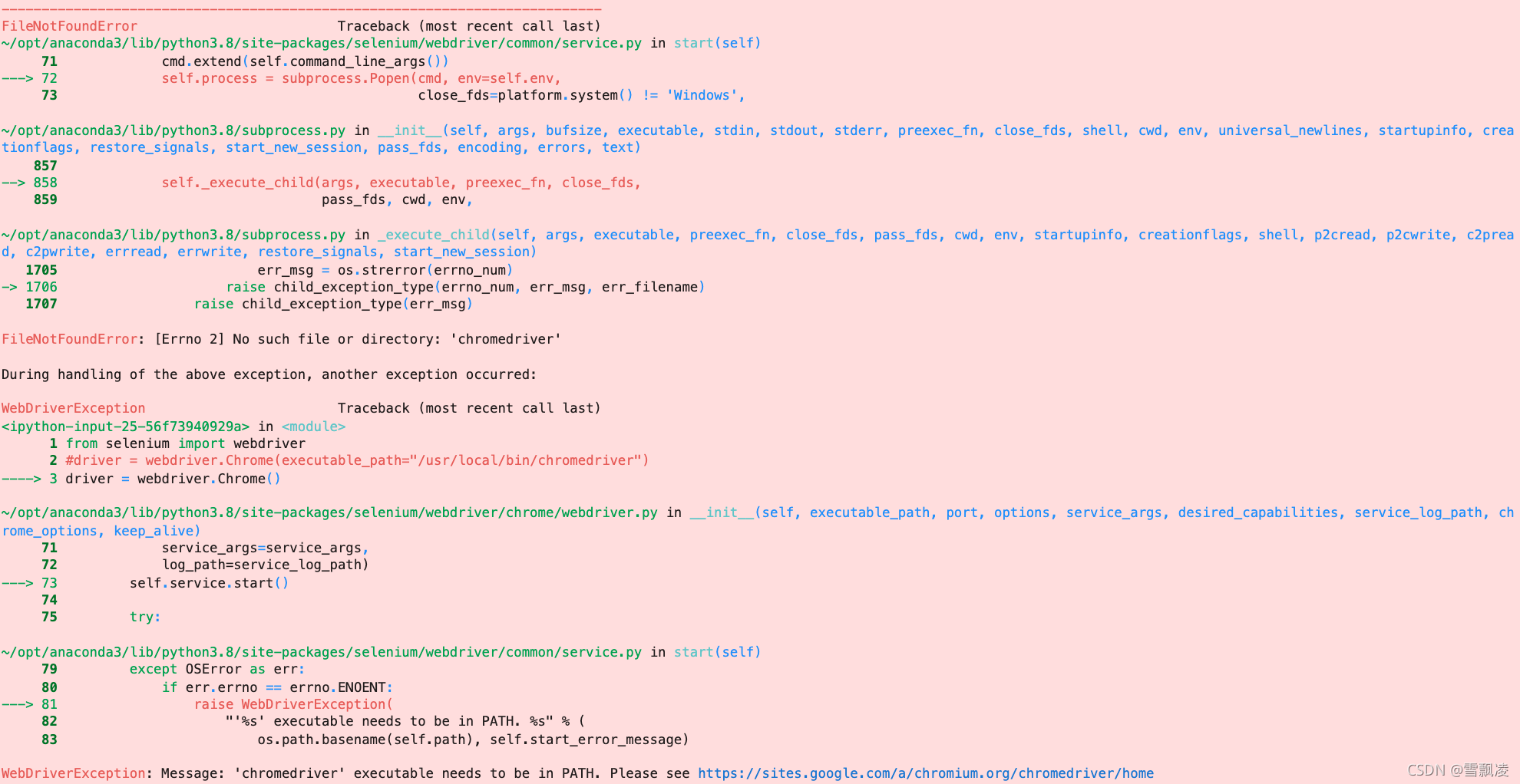 Mac 'Chromedriver' Executable Needs To Be In Path. Please See  Https://Sites.Google.Com/A/Chromium.Or_雪飘凌的博客-Csdn博客