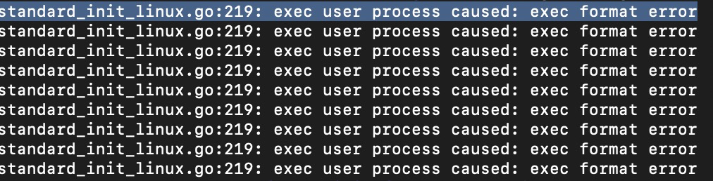 解决Docker 运行Standard_Init_Linux.Go:219: Exec User Process Caused: Exec  Format Error报错_A-Wliang的博客-Csdn博客