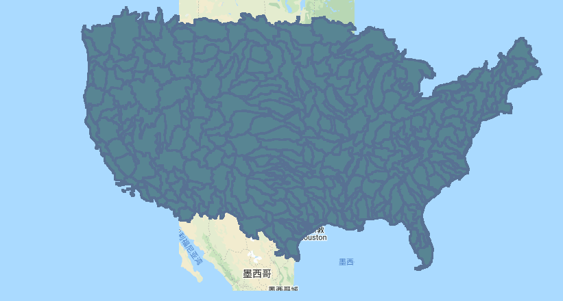 Google Earth Engine——流域边界数据集 (WBD) 是水文单位 (HU) 数据的综合汇总集合，与国家划定和分辨率标准一致。它 ...