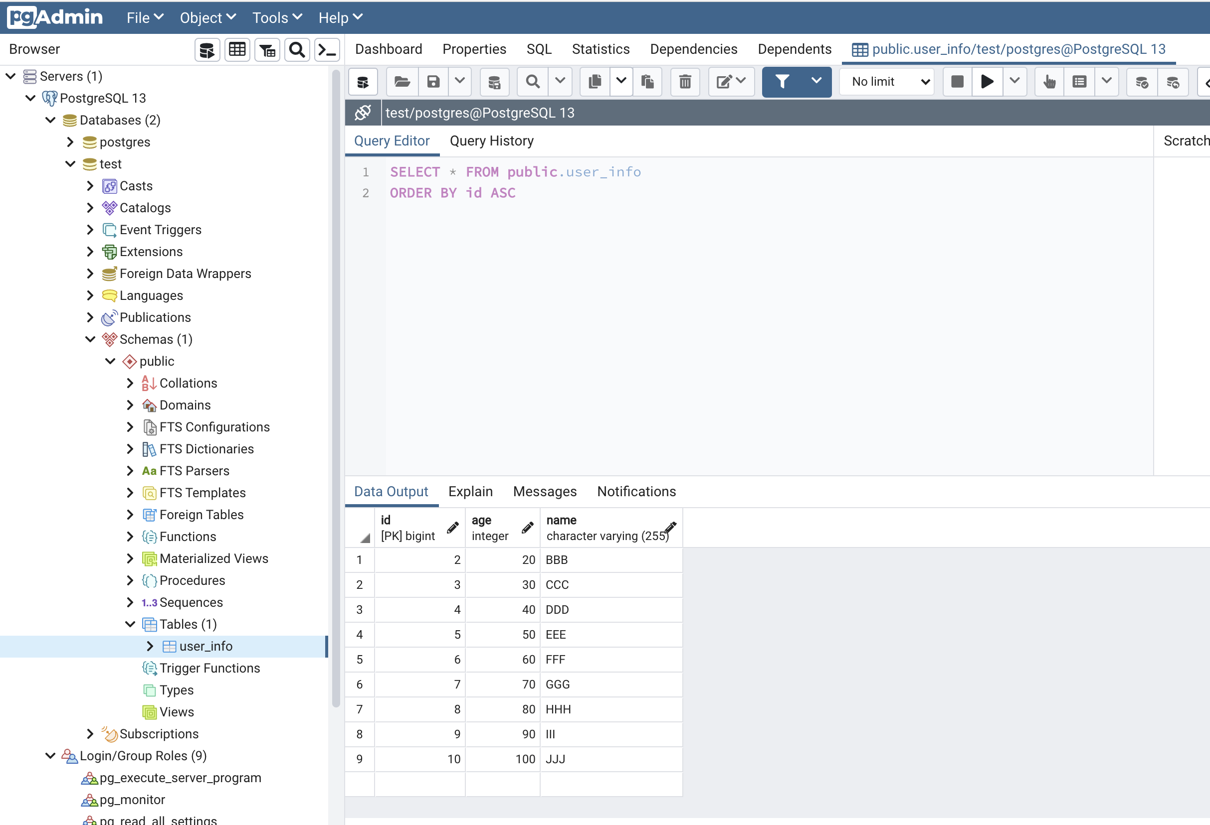 PostgreSQL pgAdmin