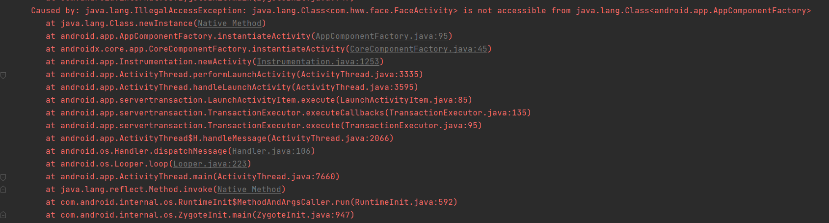 java.lang.IllegalAccessException: java.lang.Class＜xxx＞ is not accessible from java.lang.Class