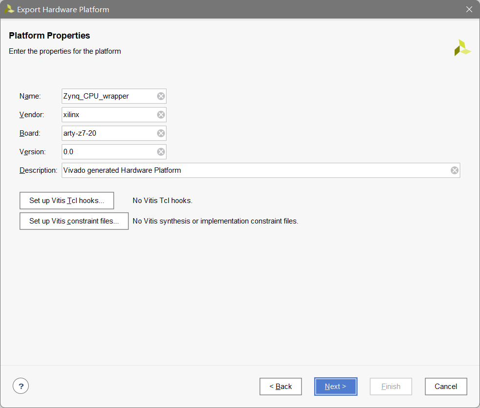 Xilinx Vivado 2021 Export Platform Hardware Error No default platform