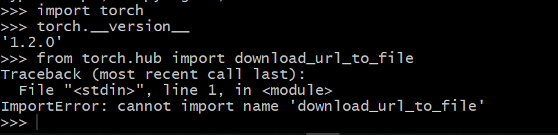 AttributeError: module ‘torch.hub‘ has no attribute ‘download_url_to_file‘