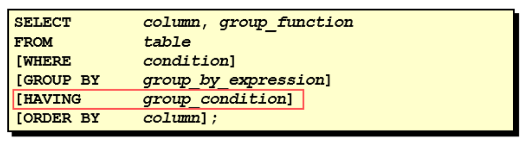 过滤分组:HAVING 子句