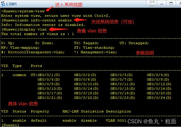 eNSP 配置交换机三种端口链路类型：Access、Trunk、Hybird