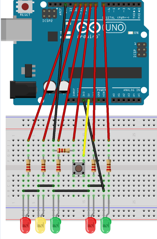 Arduino基础项目三：制作交通信号灯