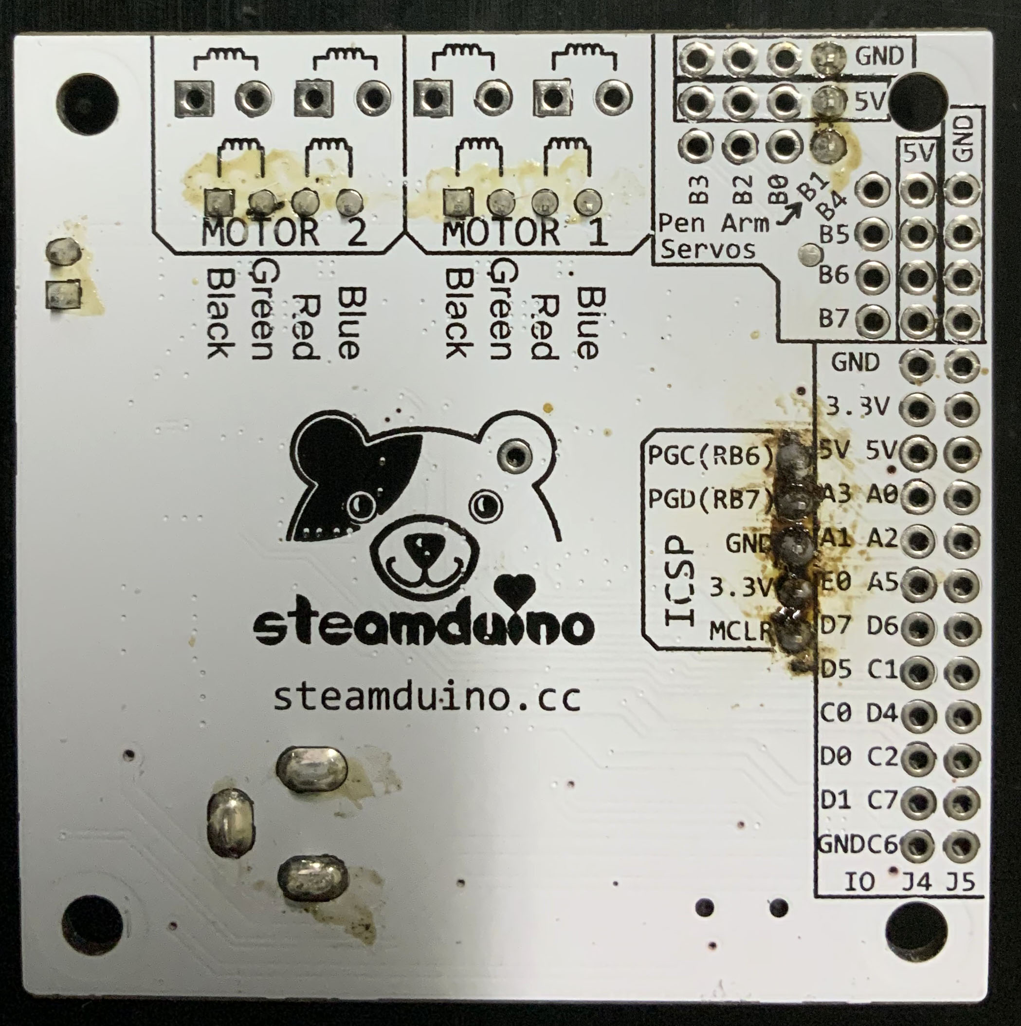 熊仔科技Steamduino PIC18F46J50主控板 部分原理图