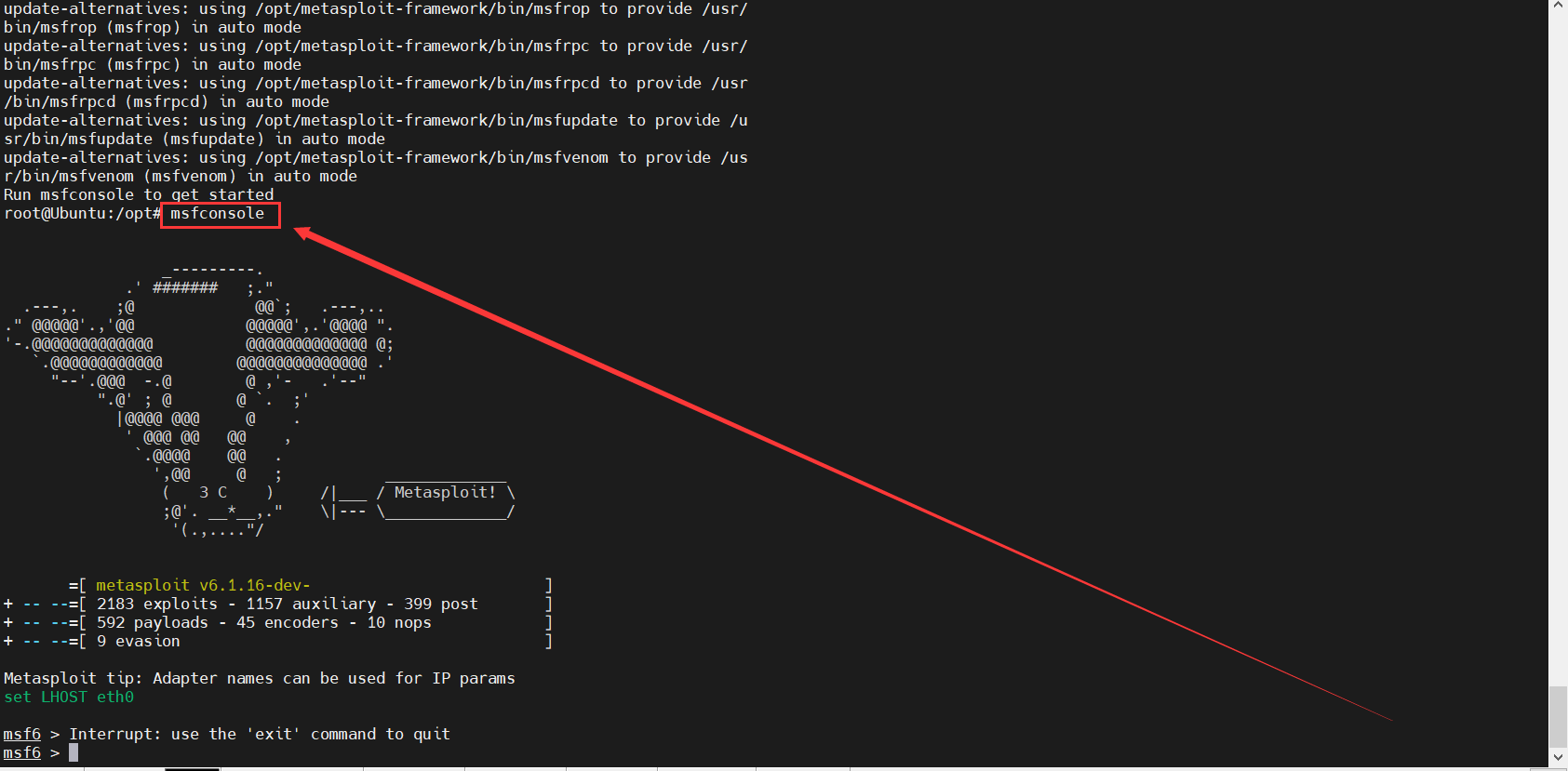 Ubuntu 安装msfconsole