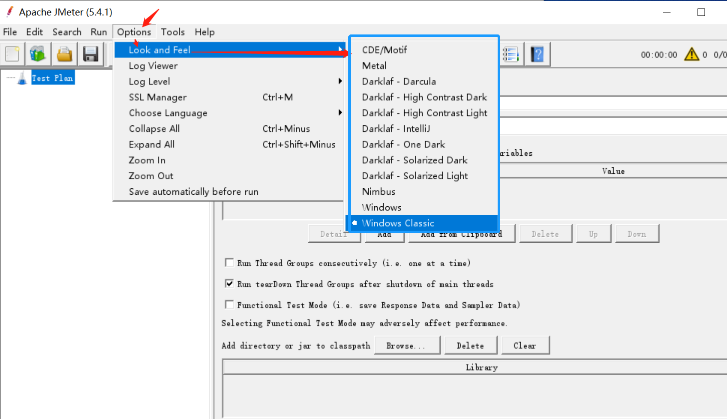 Apache JMeter 背景颜色修改