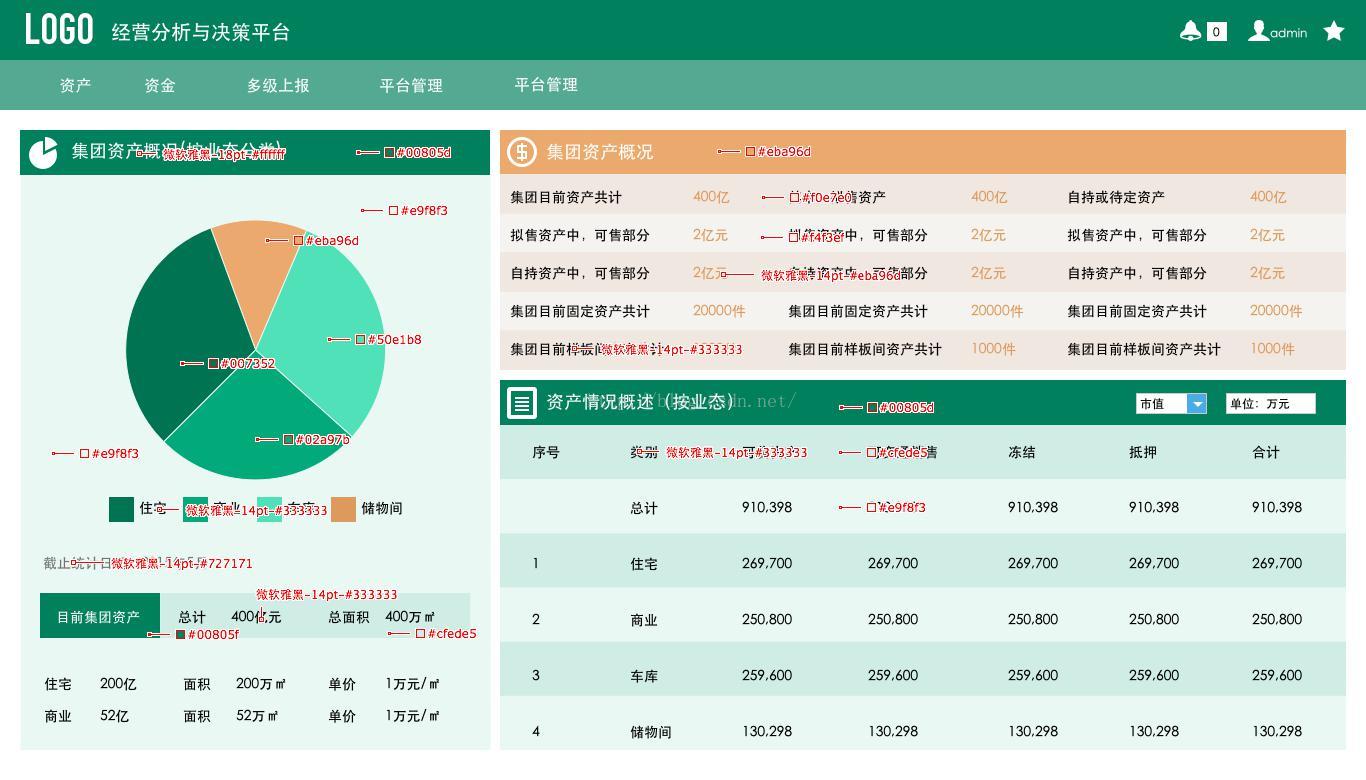 界面设计配色方案说明图一(含RGB配色表)