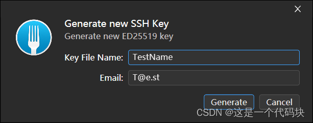 Generate new SSH Key