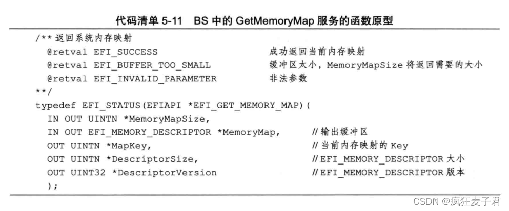 GetMemoryMap()函数