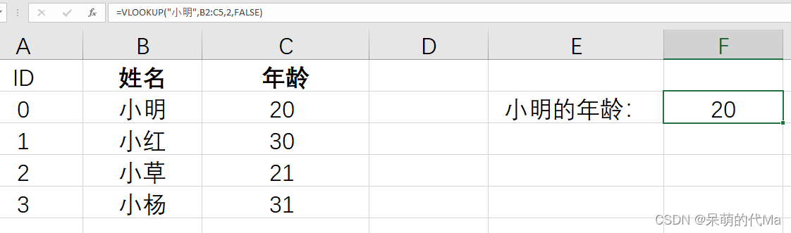 Excel使用VLOOKUP查询数据