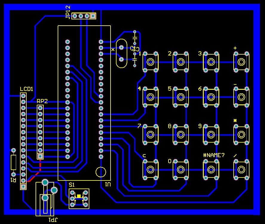 51单片机的简易计算器设计(仿真 程序 原理图 pcb 设计报告)