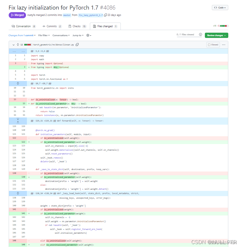 AttributeErrormodule ‘torch.nn.parameter‘ has no attribute