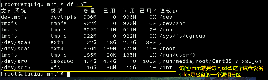 查看磁盘使用情况