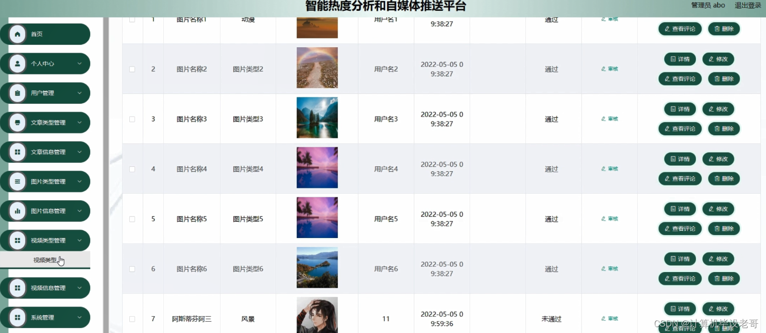 视频类型