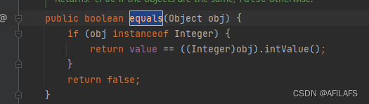 Integer类重写也加入了比数值的代码
