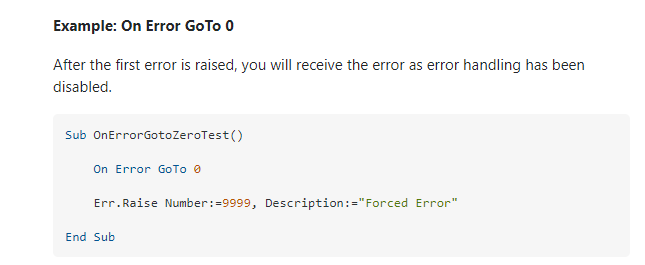 VBA的3种错误处理方式 On Error Goto 0 /-1 , On Error Resume Next , On Error Goto ...