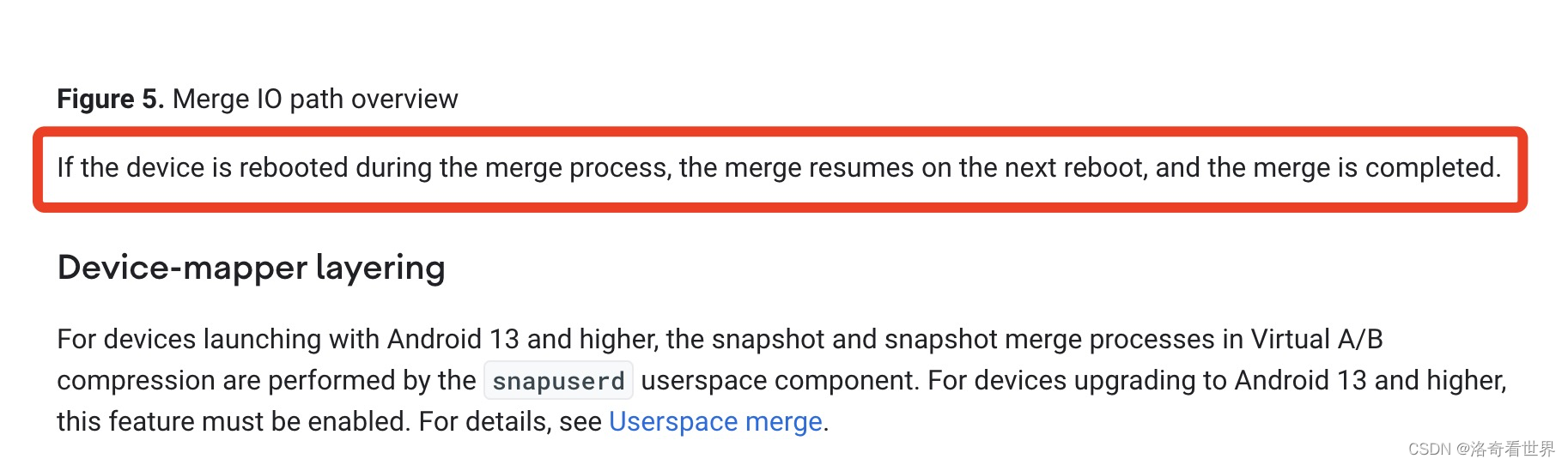 device reboot into merge status