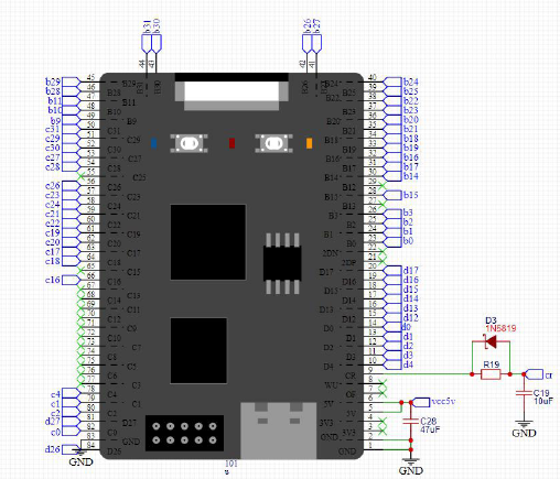 ▲ 图 4.4单片机电路