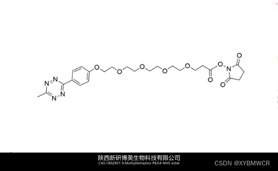 点击试剂Methyltetrazine-PEG4-NHS ester,甲基四嗪-PEG4-琥珀酰亚胺酯,CAS:1802907-9