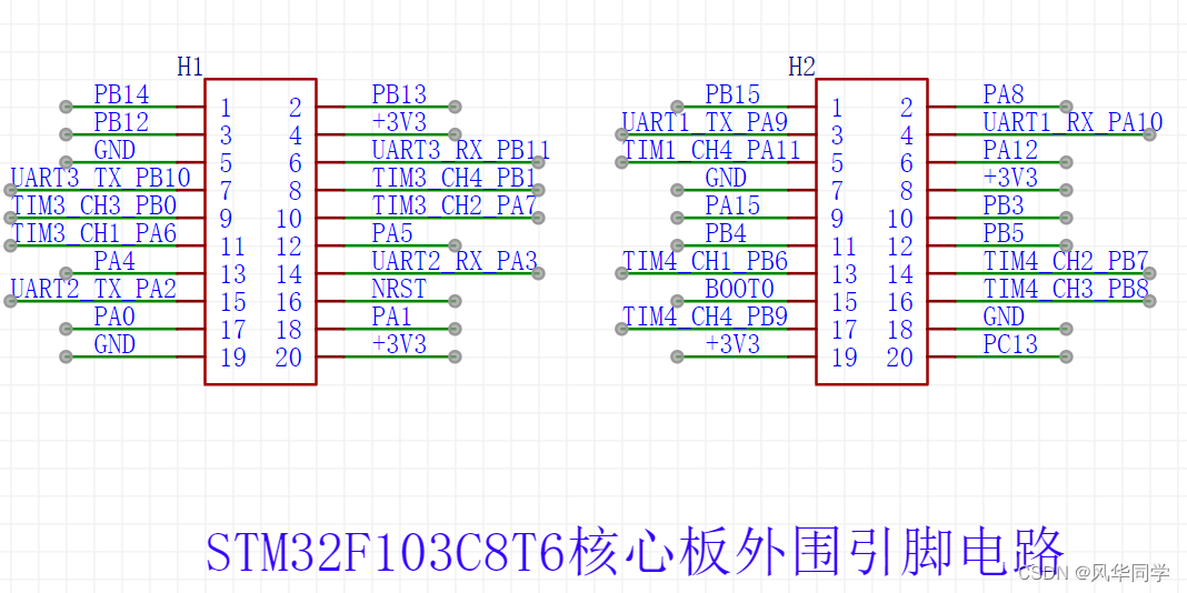 stm32f103c8t6主控板